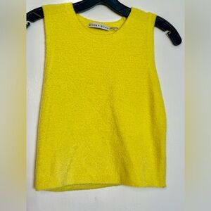 Yellow Terry Cloth Sleeveless Top